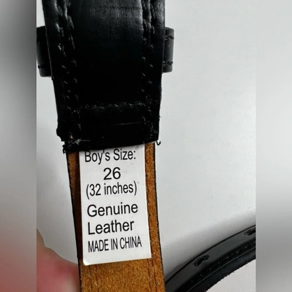 Boy’s Black Belts bundles (3belts) size 26 (32inches) Genuine Leather.